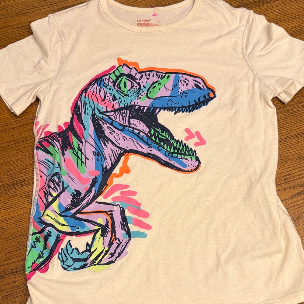 Colorful Dinosaur Graphic Tee